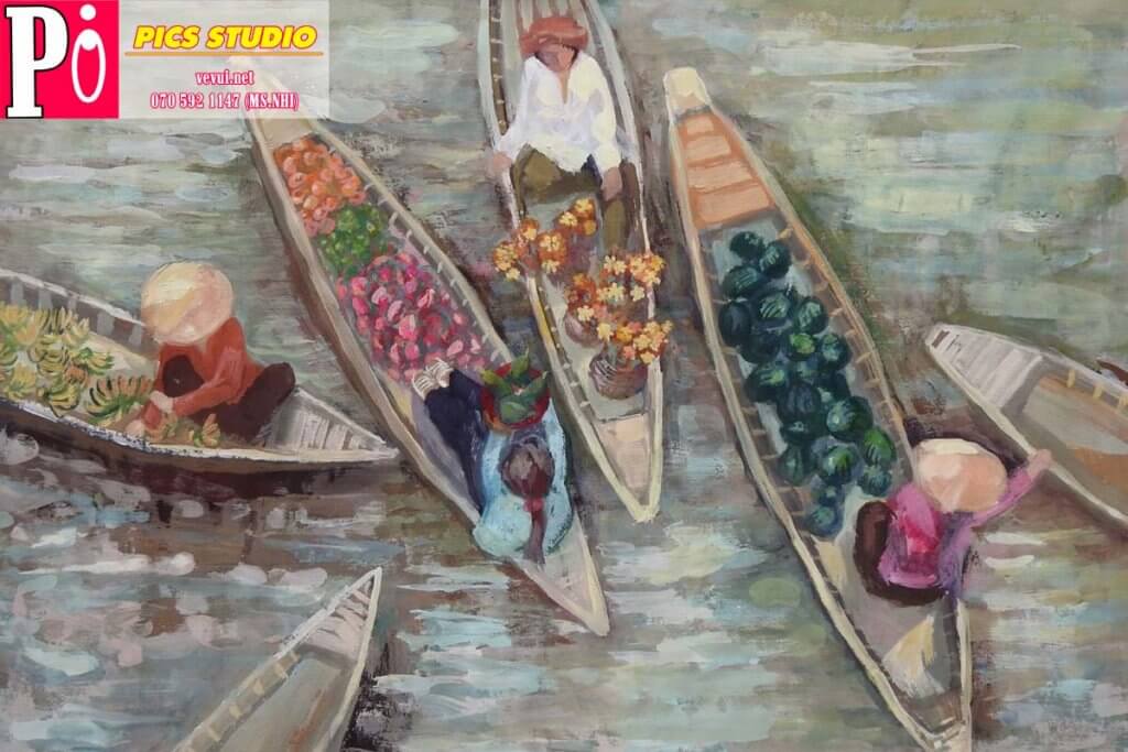 BỐ CỤC CHỢ NỔI MIỀN TÂY