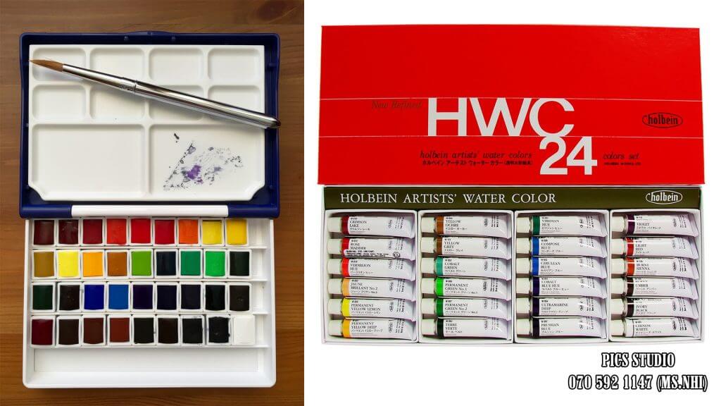 WATERCOLOR HOLBEIN TUBES AND PANS