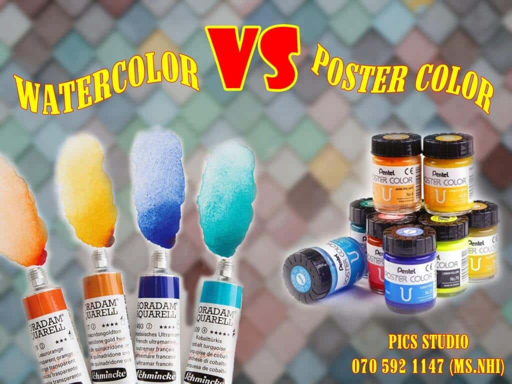ẢNH BÌA 8 CÁCH PHÂN BIỆT MÀU NƯỚC VÀ MÀU POSTER