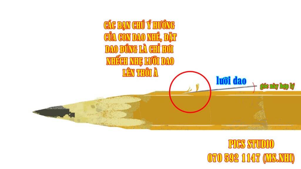 CÁCH ĐẶT DAO ĐÚNG ĐỂ GỌT CHÌ