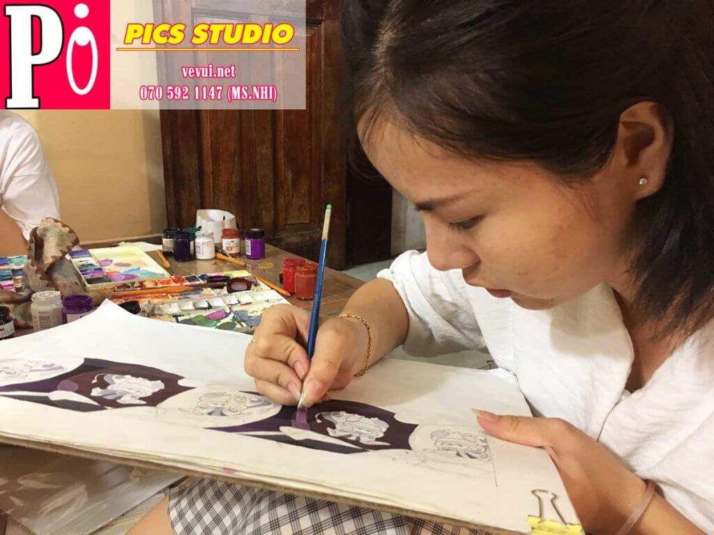 học viên kim ngân trang trí màu thiên nữ băng nhi (2)