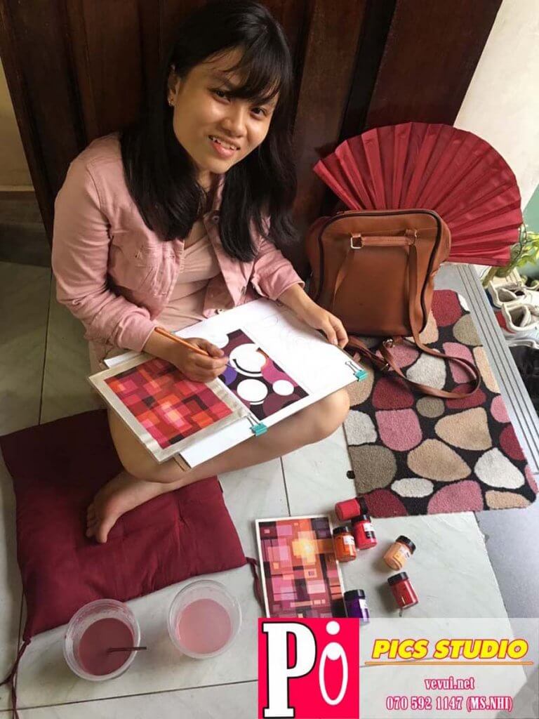 học viên thúy vân trang trí màu thiên nữ băng nhi