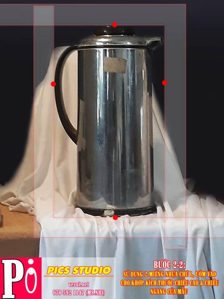 ƯỚM KHUNG CHỮ L VÀO MẪU - HƯỚNG DẪN CANH BỐ CỤC CHUẨN VẼ TƯỢNG - PICS STUDIO